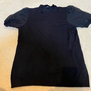 New without tags. Adrianna Papell short sleeved sweater with sheer sleeves.